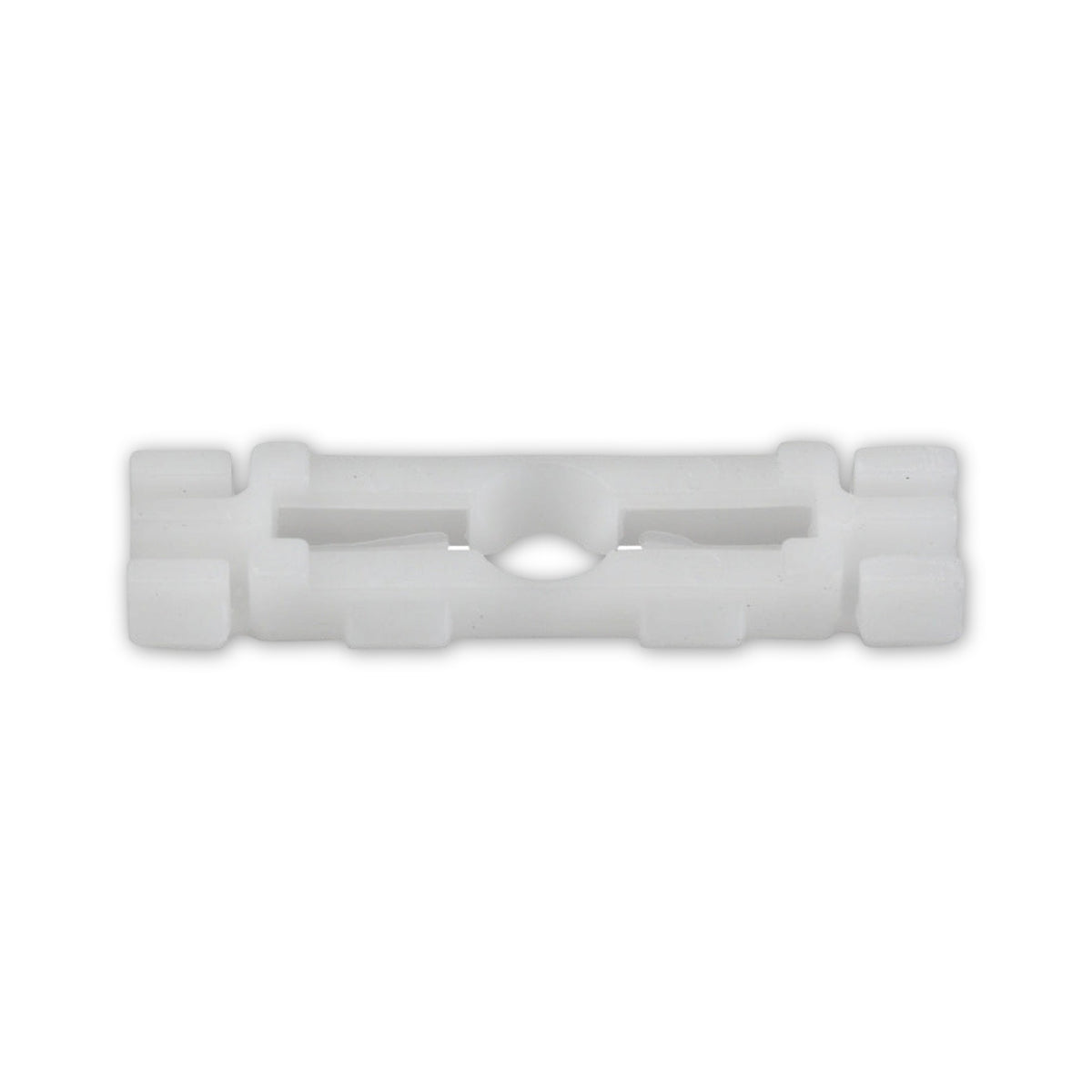 Kfz-Dachleistenklammer farblos, 31 × 8 × 5,1 mm: Produktansicht
