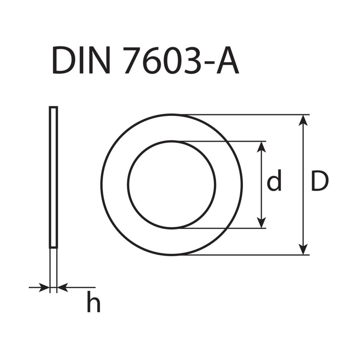 Kfz-Dichtring, Aluminium, DIN 7603-A, bis 200 °C: Produktansicht