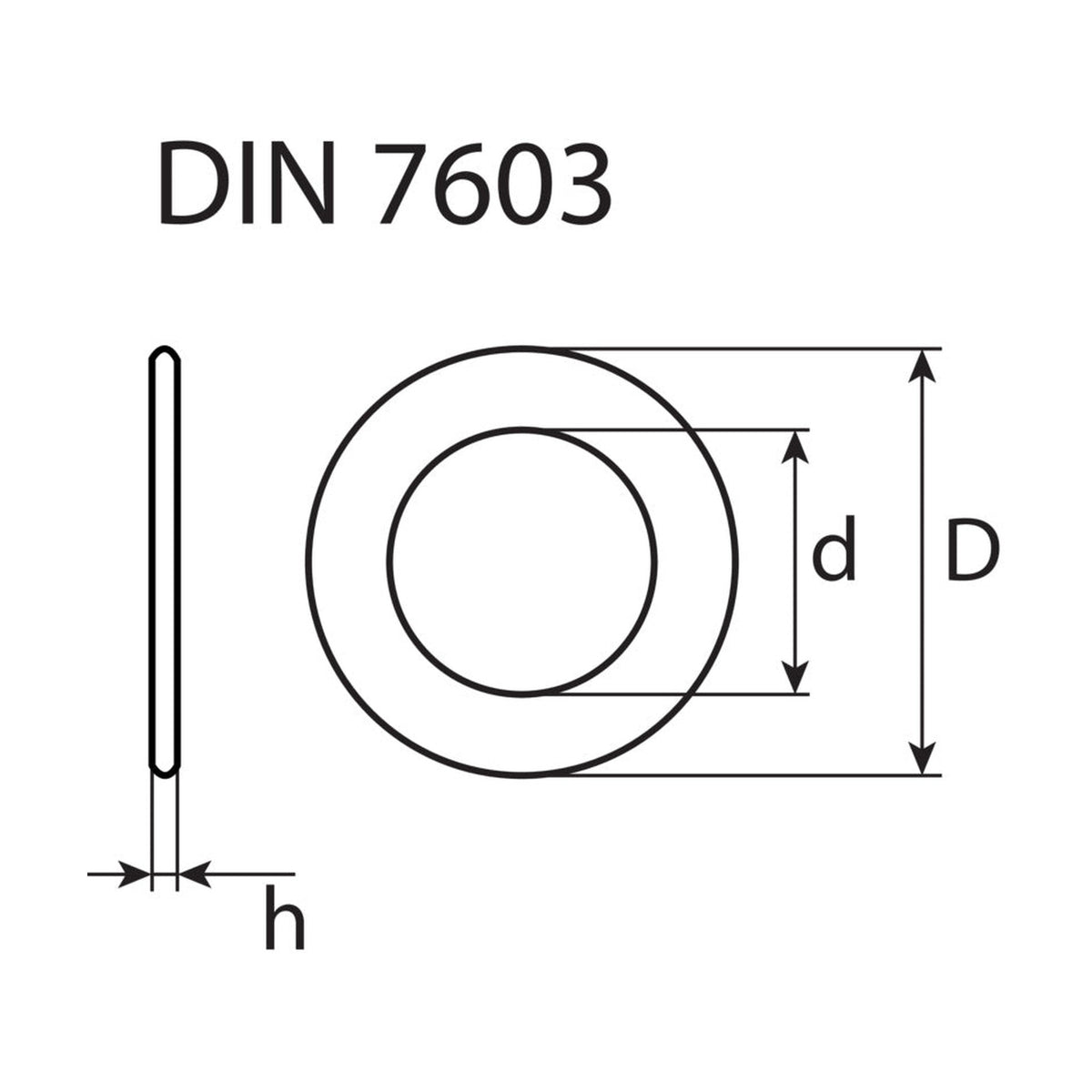 Kfz-Dichtring braun, Polyamid, DIN 7603, 14 × 22 × 2 mm: Produktansicht