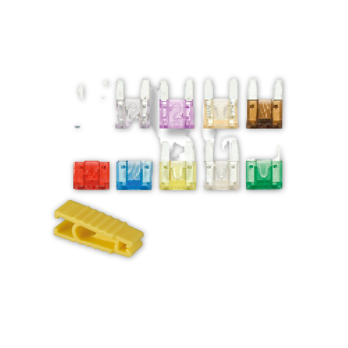 Kfz-Flachstecksicherungen-Set Mini mit Zange, 2 bis 30 A, 46-teilig: Produktansicht