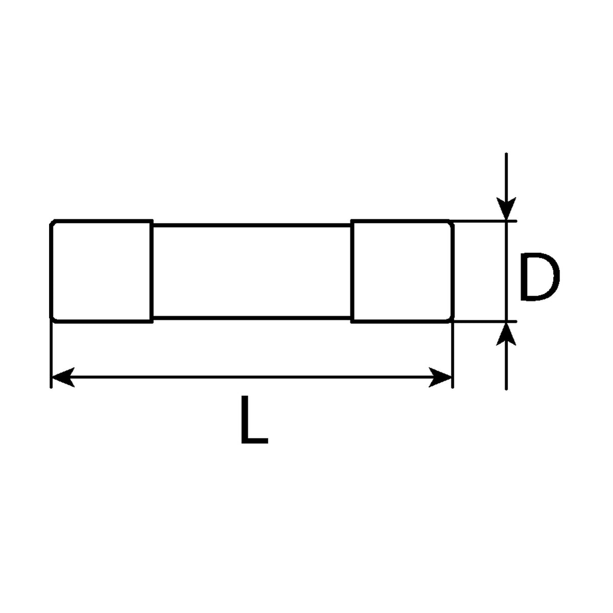 Kfz-Glassicherungen-Set 2 und 5 A, Länge 20 mm, 5-teilig: Produktansicht