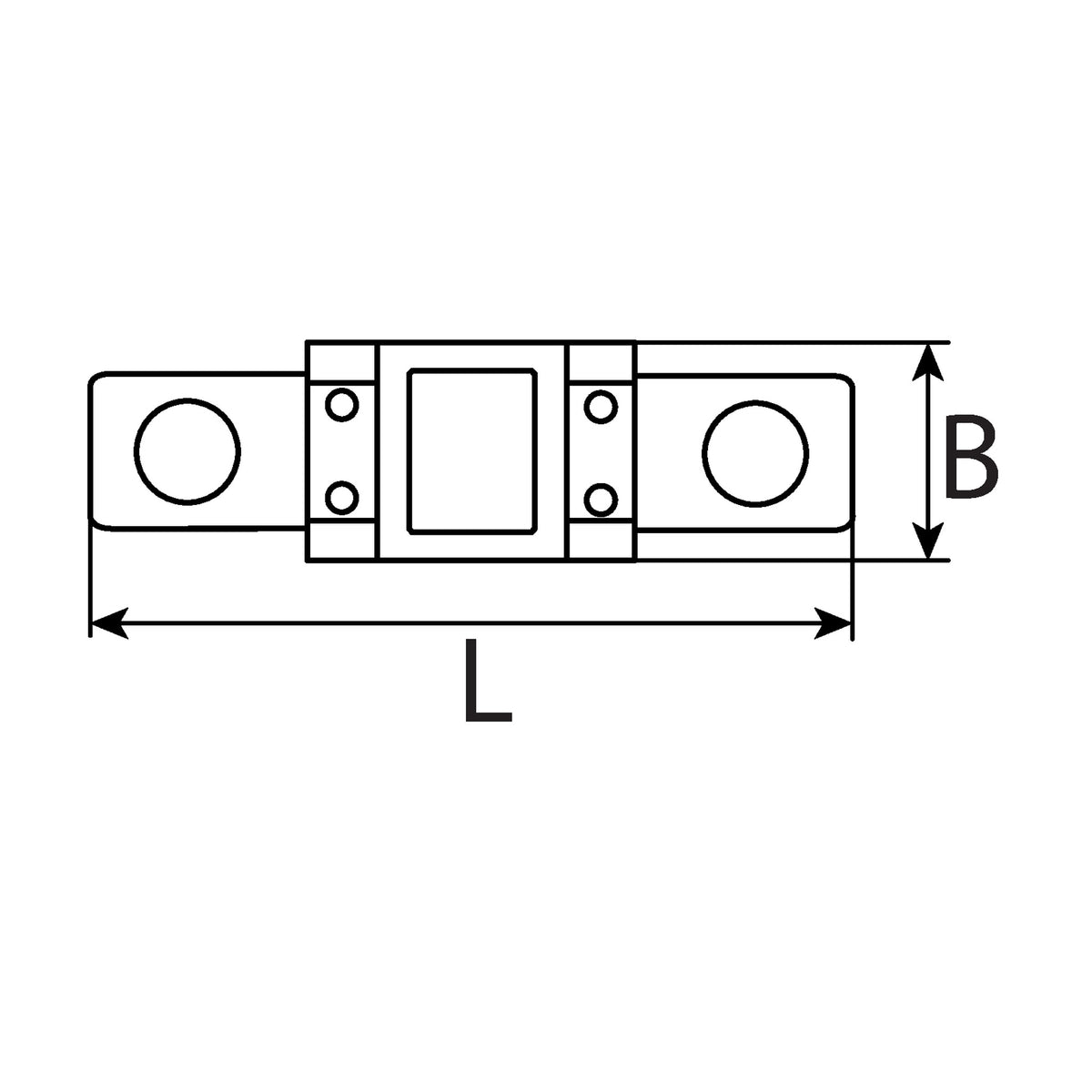 Kfz-Hochstrom-Schraubsicherung Midi, 58 V, 41 × 12 mm: Produktansicht