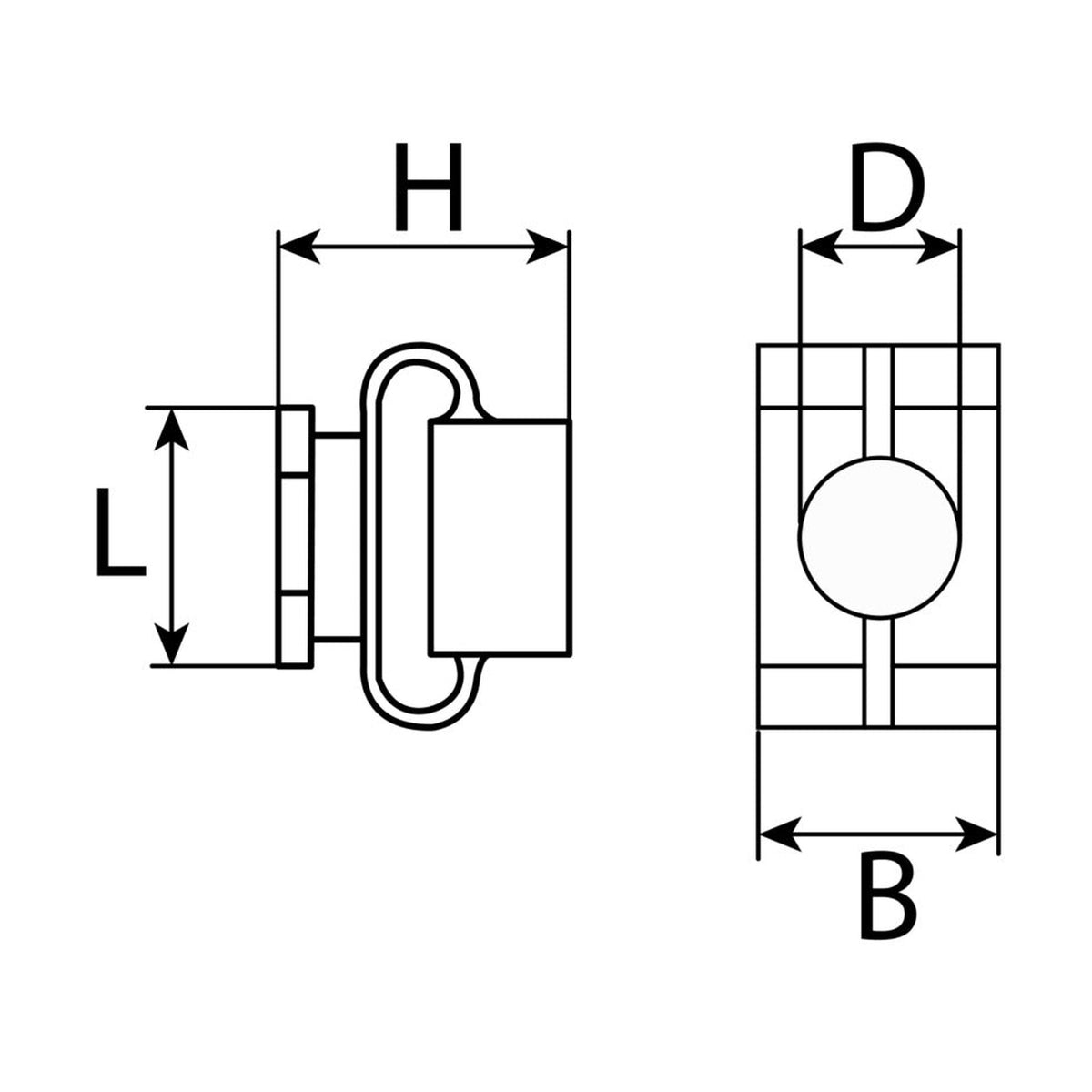 Kfz-Innenverkleidungsclip schwarz, L 20,3 mm, Bohrung 6,5 mm: Produktansicht