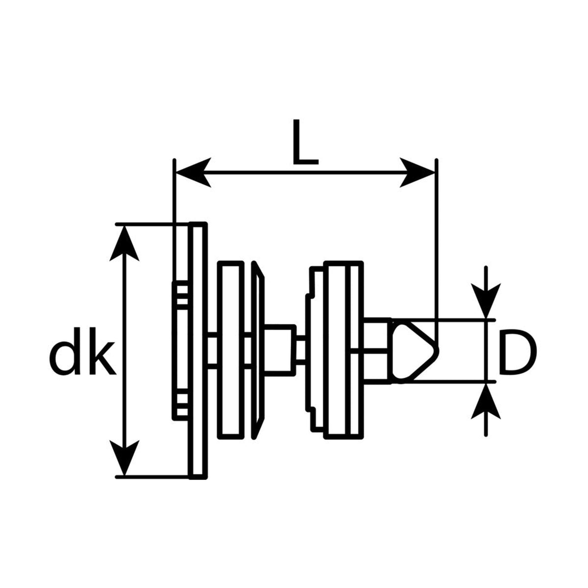 Kfz-Innenverkleidungsclip schwarz, dk 22,5 mm, L 30,5 mm: Produktansicht