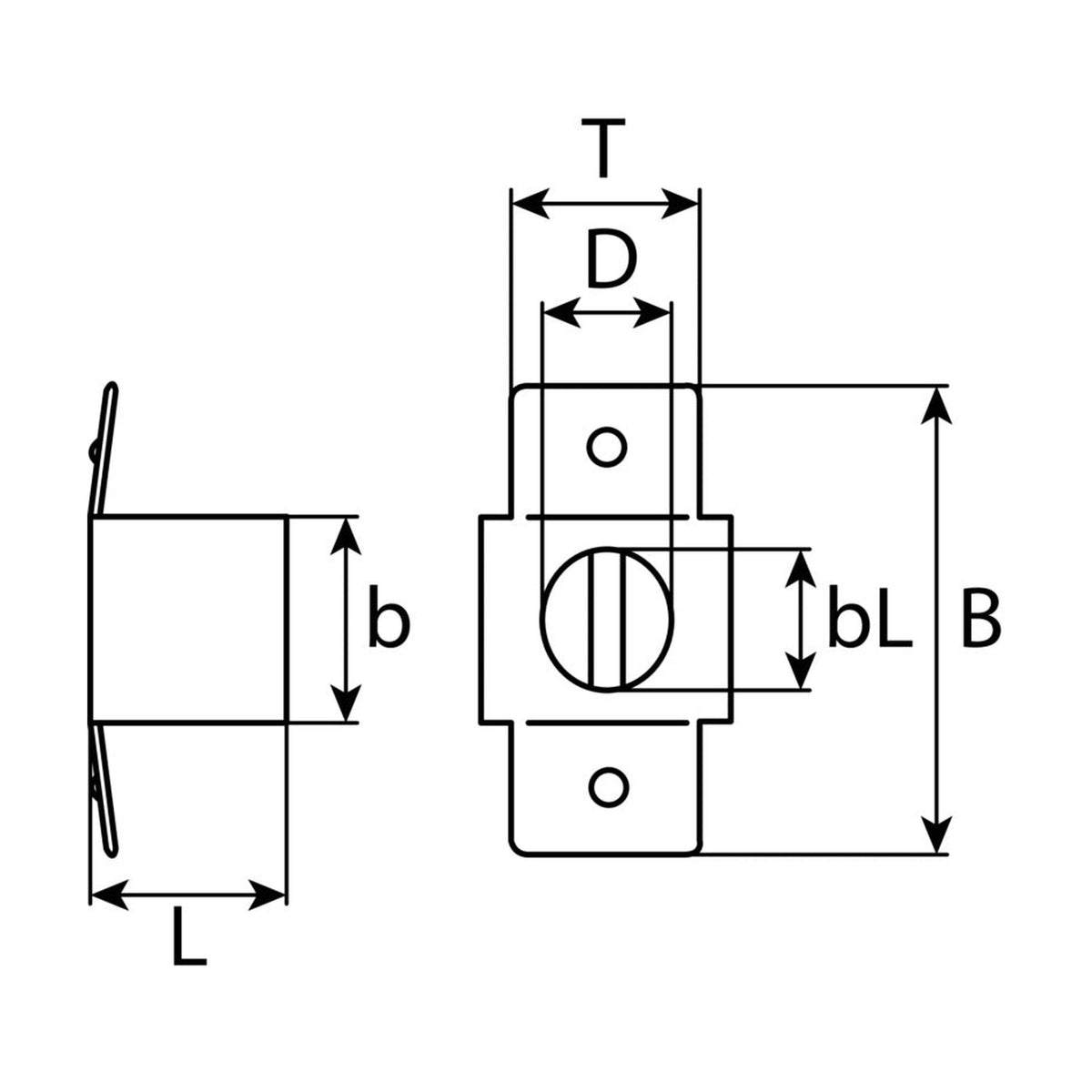 Kfz-Klemmstift silber, Kopf 23 × 11 mm, L 9,5 mm: Produktansicht