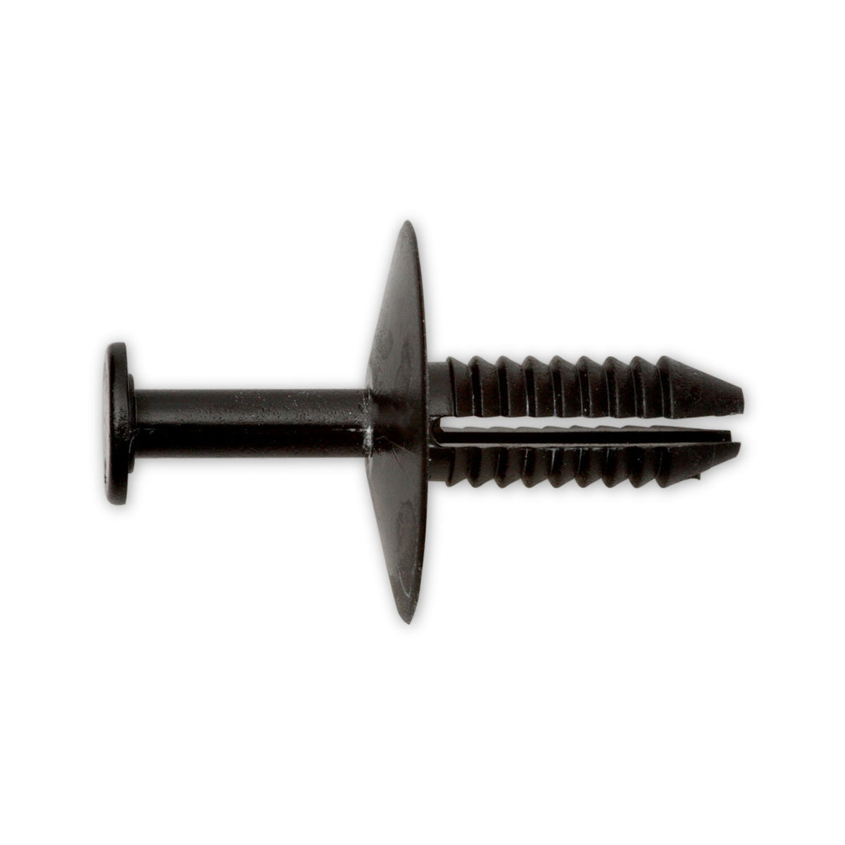 Kfz-Kunststoffspreizniet schwarz, dk 20 mm, L 15 mm, Bohrung 6 mm: Produktansicht