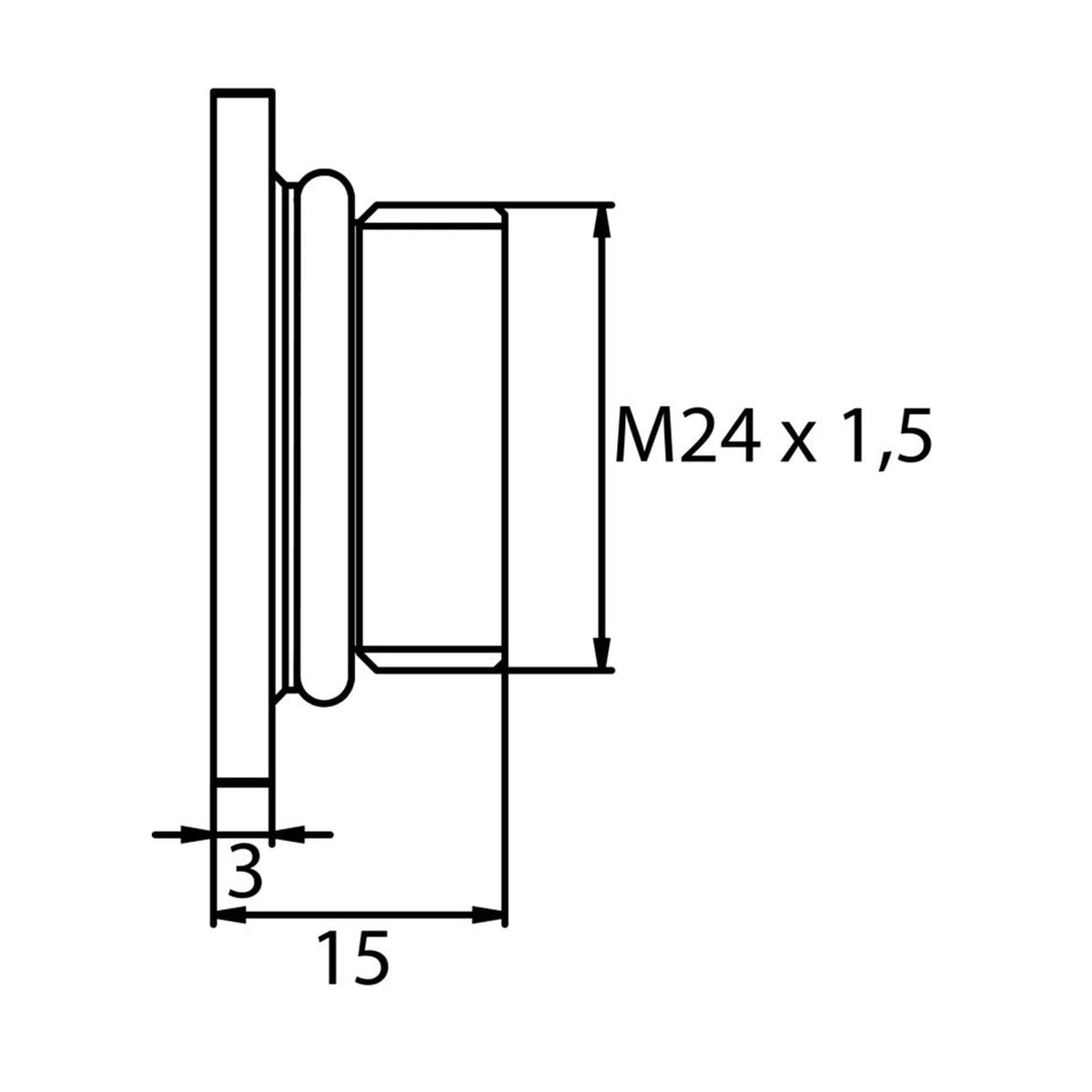 Kfz-Ölablassschraube M24 × 1,5 × 12, Kunststoff: Produktansicht