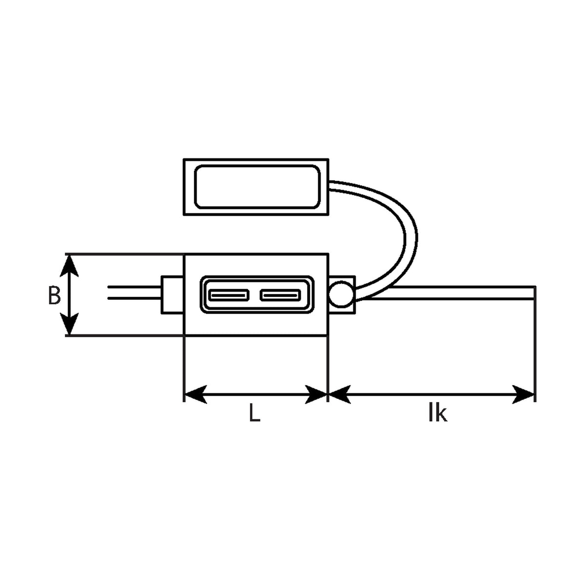 Kfz-Sicherungshalter mit Kabel, 2 bis 25 A, 2,5 mm²: Produktansicht