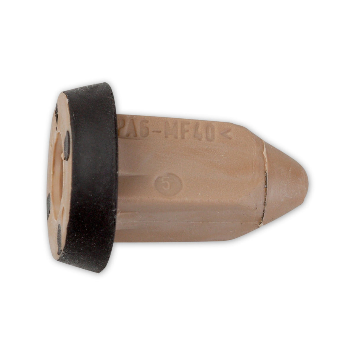 Kfz-Spreizmutter braun, L 19 mm, Breite 7,5 mm, Bohrung 4 mm: Produktansicht