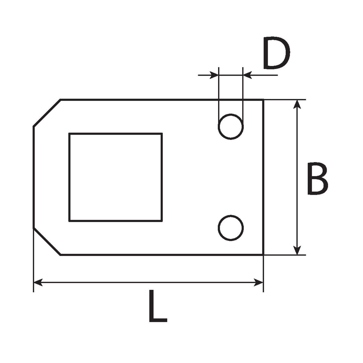 Spiegelblech, Stahl verzinkt, 30 × 21 mm: Produktansicht
