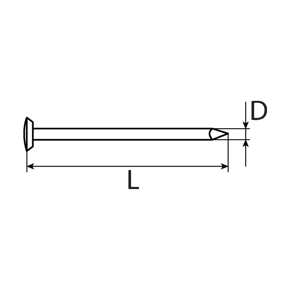 Stahlnadel überkapselt, Stahl gebläut, 1,4 × 26 mm: Produktansicht