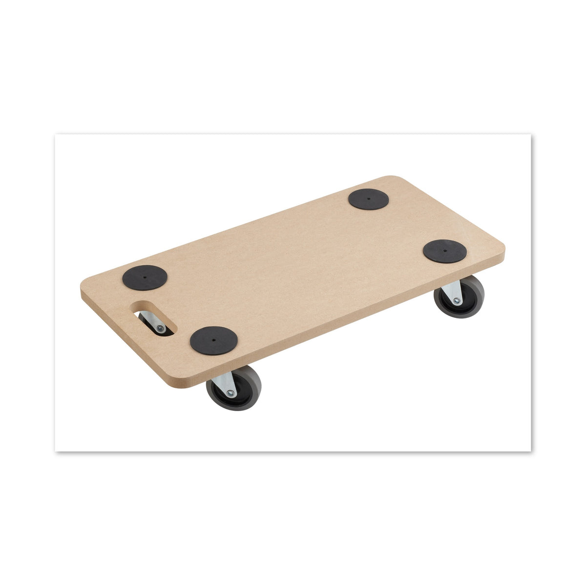 Transportroller eckig, MDF und TPE, 590 × 290 mm, bis 200 kg: Produktansicht