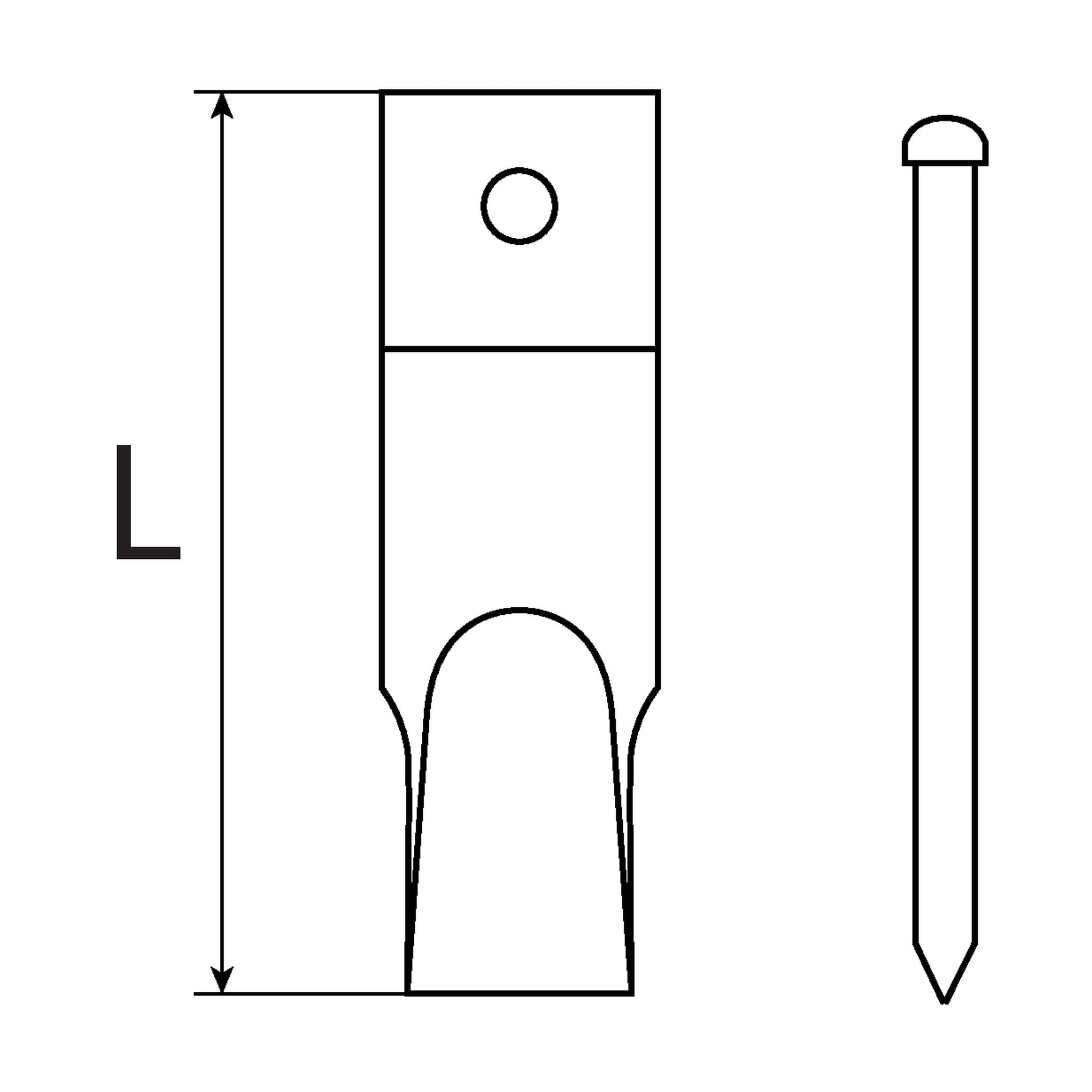 Wandhaken-Set mit Stahlnadeln, Stahl vermessingt, 6-teilig: Produktansicht